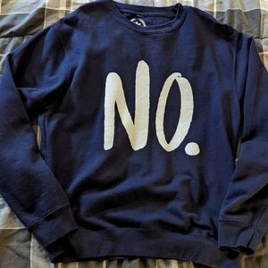 "NO." Crewneck Sweater